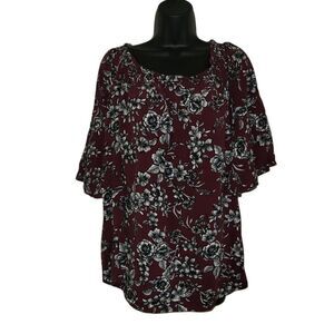 Purple Rain Blue Ruffled Blouse